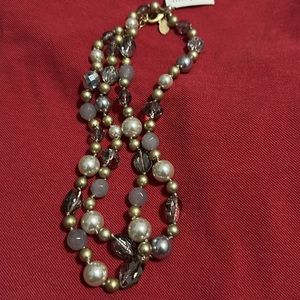 Pearls and gold double necklace